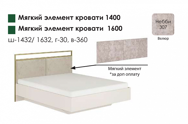 Кровать “Николь" 140*200 с ортопедическим основанием