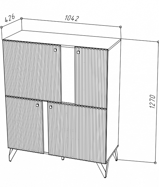 Комод RENO КД-2 Черный