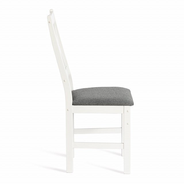 Стул CROSSMAN white/велюр темно-серый